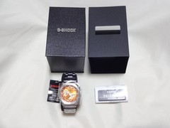 New CASIO G SHOCK GM 2110D 4AJF Orange Metal Band Analog Digital Men’s Watch
