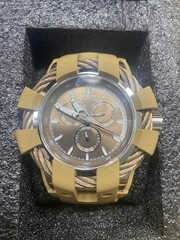 Invicta Bolt Shock 50mm Multi Dial Khaki Steel Tone Men’s Watch New In Box
