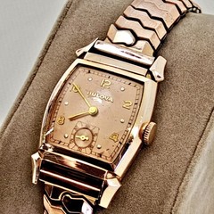 Rare Vintage 1947 Bulova “Convoy” Men’s Rose GF Watch 10BC 17J Bracelet