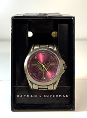 Accutime WONDER WOMAN LogoWatch Metal New with Box with Screen Protector/Stopper