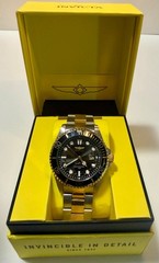 Invicta Men’s Pro Diver Watch 30023 With Silver/Gold Two Tone Black Face 43mm