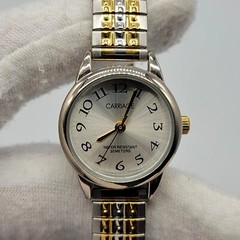 Carriage by Timex Women Watch 22mm Two Tone Stretch Band 6″ , Runs