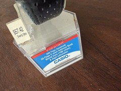 Vintage Casio EDB-610D-8C E-Data Bank 150 Calculator Watch w Display Stand