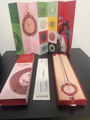 Swatch Royal Pop Otto Rosso Quartz Octagon 41mm Pink Dial Strap 30m Box