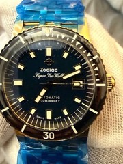 NEW Zodiac Super Sea Wolf ZO9308 18K Gold Plated Limited Edition Full Set NOS