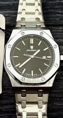 Rare Silver Poedagar Royal Diver Guilloché Dial Mens Watch