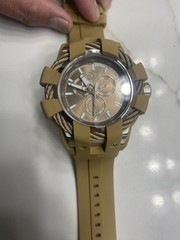 Invicta Bolt Shock 50mm Multi Dial Khaki Steel Tone Men’s Watch New In Box