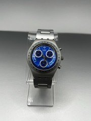 1999 Swatch Irony Chrono “Hypnotic” Watch YMS1003AG (New Battery) Read Desc.
