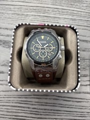 Fossil CH2891 Coachman Wristwatch With Brown Leather Strap