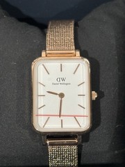 New Quadro Pressed Melrose Rose Gold Daniel Wellington Women’s Watch