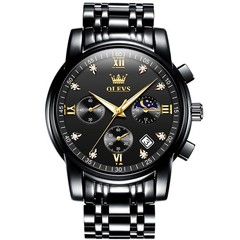 OLEVS 2858 Business Wrist Casual Quartz Luminous Mens Sports Waterproof Watches