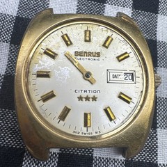 Vintage Men’s Benrus Electronic Citation Quartz For Repair No Crystal 613