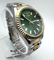Invicta specialty Men’s Quartz 40 mm Green Dial Two-Tone Watch 69012