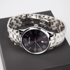 Bulova Classic 96B261 Gray Dial Silver-Tone Stainless Steel Quartz Men’s Watch