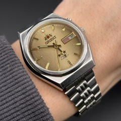 Vintage ORIENT tristar 3 star AAA crystal Japan Men Automatic watch