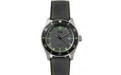 Reign Elijah Automatic Rubber Inlaid Leather-Band Watch W/Date – Grey