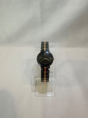 Pulsar Dress Sport Ladies Quartz Watch V732-0190 Black with Gold Accent