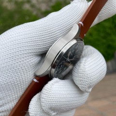 39MM STEELFLIER Pilot Quartz Men’s Watch Sapphire 200M Waterproof Leather NEW