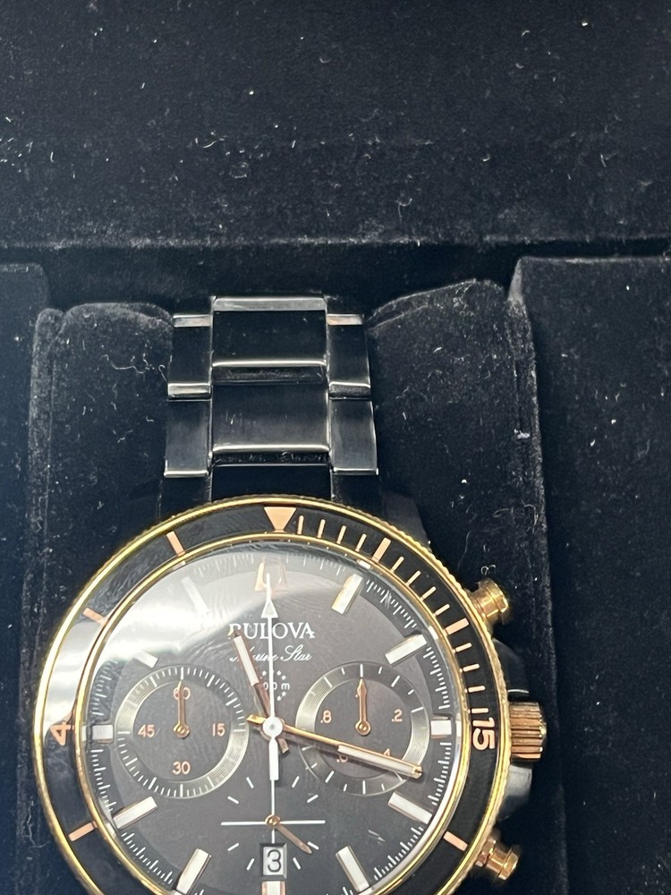 Bulova Marine Star 45mm Stainless Steel Black Case with Stainless Steel Black…