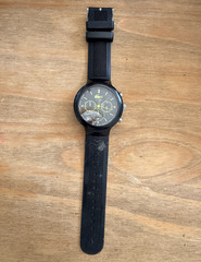 Lacoste Men’s Quartz Chronograph 100m Wristwatch Black/Yellow Rubber Strap