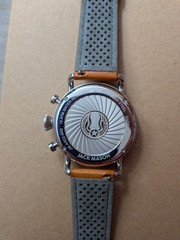 Jack Mason Avigator Meca-Quartz Chronograph Watch 42Mm | Navy Dial On Tan Strap