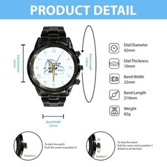 Personalized Japanese Samurai Design Watch – Custom Name Engraved Timepiece