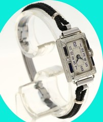 Antique Masin Diamond Sapphire Swiss Manual Watch 18K Platinum 20.5 x14.5MM