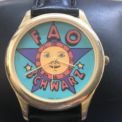 FAO SCHWARZ FOSSIL WATCH NEW BATTERY RARE