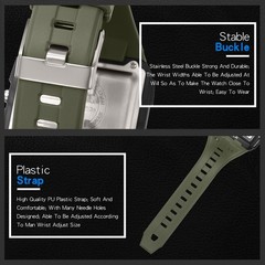 Waterproof Wrist Watch Mens Sports Army Digital Large LED Screen Military Watch
