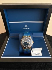 Brand New Zodiac Super Sea Wolf 18K yellow gold plated Watch 40mm Z09308