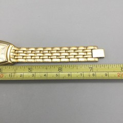 Steel By Design Womens Watch 25mm Gold Tone Stainless Band New Battery 7.25″