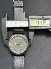 Dark Silver Case Gray Dial Men’s Quartz Watch