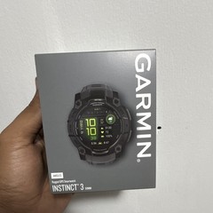 Garmin Instinct 3 50mm Black/Gray AMOLED. In warranty with box & Charger