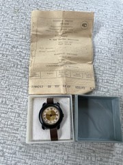 NOS VINTAGE USSR Watch ZARYA 21 Jewels Mechanical Gold Plated Box Papers Soviet