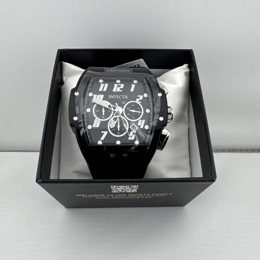 Invicta S1 Rally Kinesia Anatomic Chronograph Quartz Men’s Watch Black 45480 New