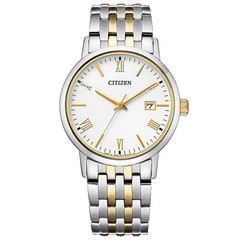 Brand New CITIZEN BM6774 51C Eco Drive Solar Watch White Dial Gold Combination C