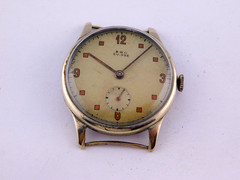 VINTAGE BWC-BRITISH WATCH CO- MILITARY STAINLESS MENS WRISTWATCH SERVICED 1940s