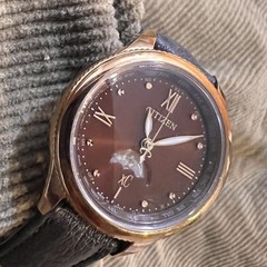 Citizen Ee1002-01W Analog Solar Women Women’S Watch Brown Red Brown Vintage 7795