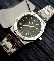 Rare Silver Poedagar Royal Diver Guilloché Dial Mens Watch