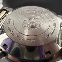 Vintage Orient Crystal 3 Star Automatic Two Tone Dial Day/Date 36mm Men’s Watch