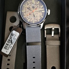 James McCabe Men’s Automatic Skeleton Silver Stainless Steel Wristwatch Gray NA…