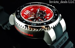 NEW Invicta Men’s 52mm Pro Diver OCEAN VOYAGE Chronograph RED DIAL 300m SS Watch