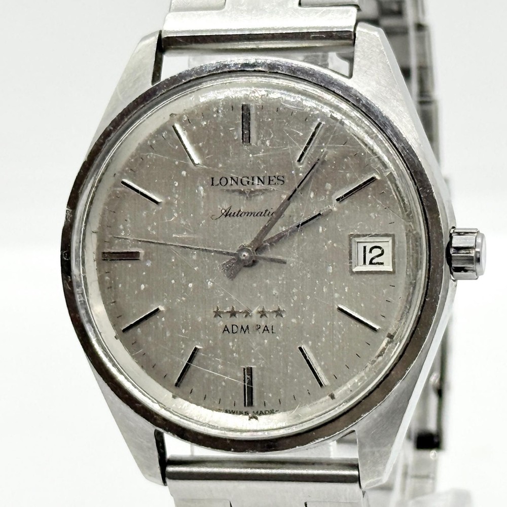 LONGINES Longines Admiral 5 Star 17 Silver AT Men’s Watch Working
