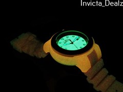 Invicta Men 52mm GRAND PRO DIVER III ANATOMIC NEON-GLOW Red Case Strap SS Watch