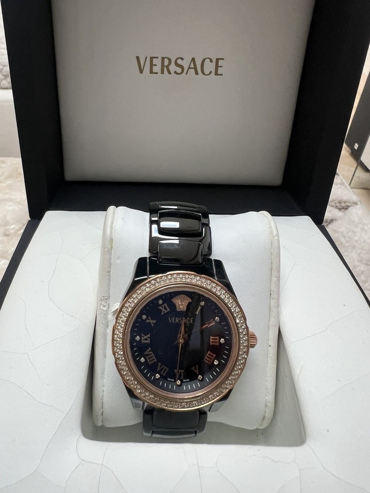 Versace Medusa Ceramic Diamond Automatic Watch 01AC9