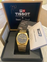 AUTOGRAPHED TISSOT SPECIAL EDITION DAMIAN LILLARD PRX AUTO 40MM GOLD PVD