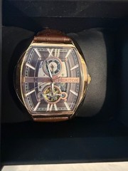 Heritor HERSH 3504 Rose Gold Brown Lether Band Watch Mens