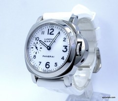 PANERAI Luminor MARINA PAM00113 OP6567 WHITE DIAL White Rubber Band H0668/1000