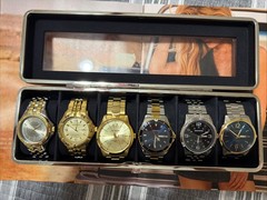 ot of 6 Armitron Men’s Watches with Display Storage Case – Excellent Condition