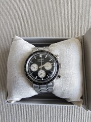 Seiko Essentials Black Panda Chronograph Quartz amazing Men’s Watch get it now